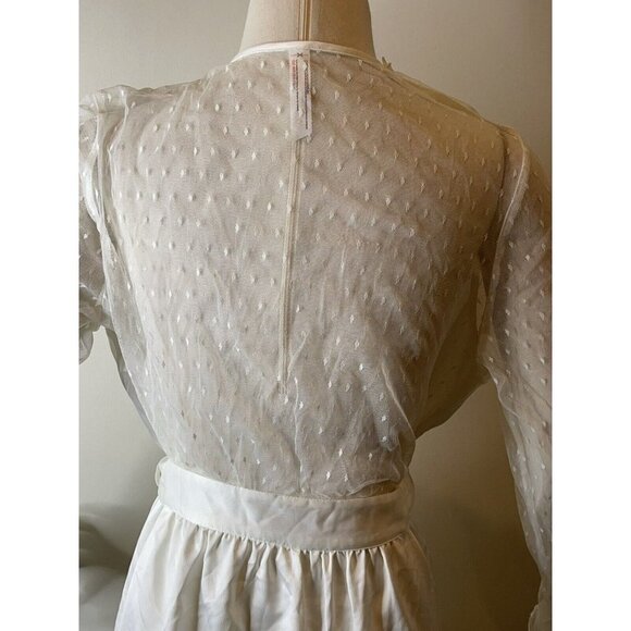 BHLDN Flora Nikrooz Showstopper Cover Up Robe Ivory Honeymoon Size M NEW - Picture 7 of 8